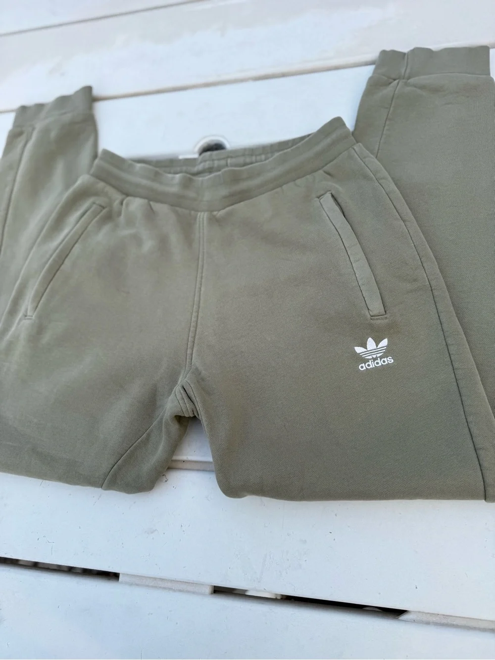 adidas Kids Olive Trefoil Sweat Joggers